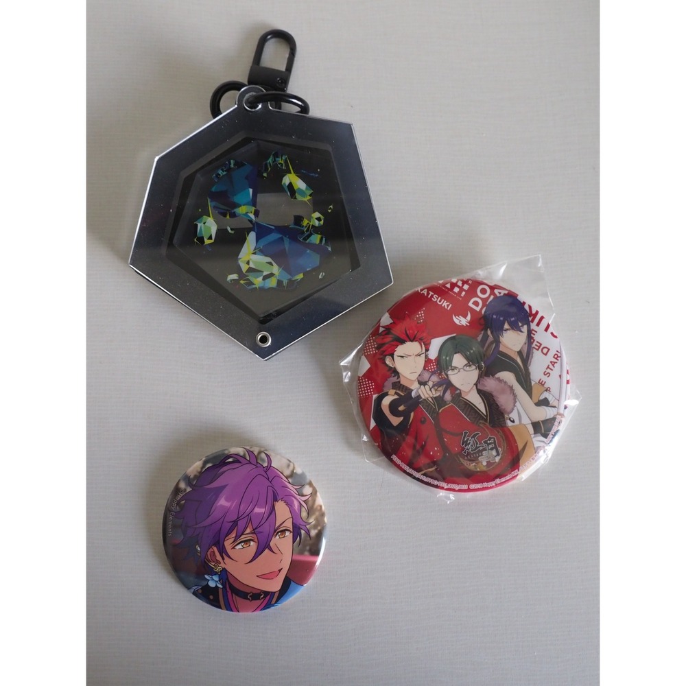 Ensemble Stars Dream Live Trapezium Orion Keychain & Pin Set Akatsuki Mika Pin